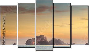 Travel vacation background  - Obraz pięcioczęściowy, Pentaptyk