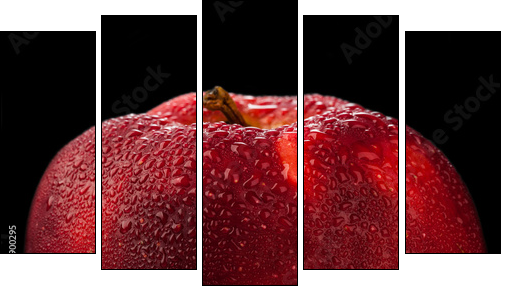 Red apple  - Obraz pięcioczęściowy, Pentaptyk