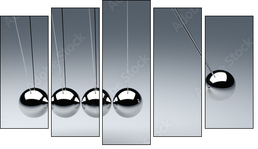 Kulki Newtona – powtarzalność cyklu
 - Obraz pięcioczęściowy, Pentaptyk