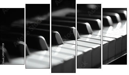 Fortepianowa monochromatyczność - Obraz pięcioczęściowy, Pentaptyk
