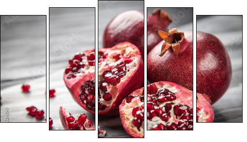 Rajskie jabłuszka - pełnia smaku - Obraz pięcioczęściowy, Pentaptyk