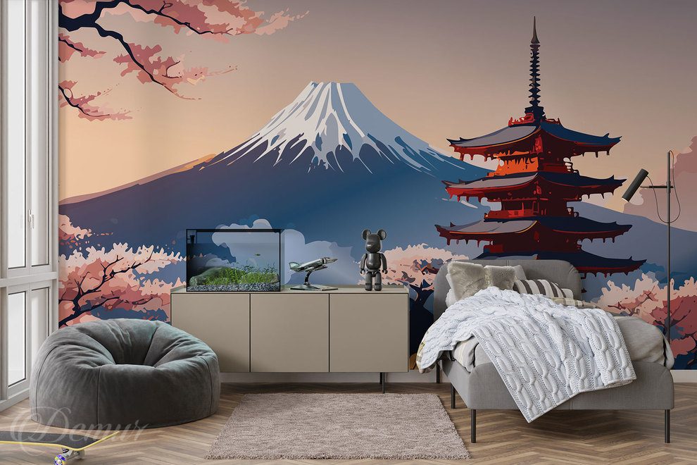 Wschod-slonca-nad-gora-fuji-orientalne-fototapety-demur