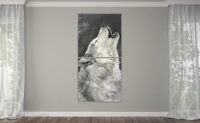 Wyjacy-wilk-zwierzeta-obrazy-demur