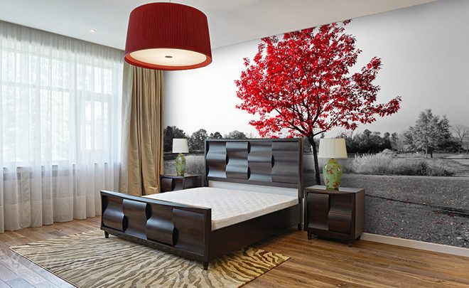 Czerwone-drzewo-do-sypialni-fototapety-demur