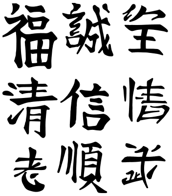 Chińskie znaki