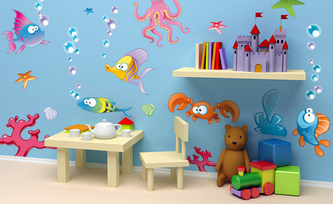 Wesole-akwarium-podwodny-swiat-dla-dzieci-naklejki-demur